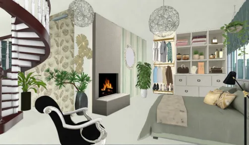 Dormitorio con vestidor