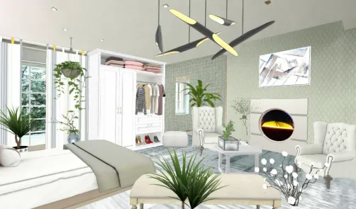 Dormitorio con vestidor