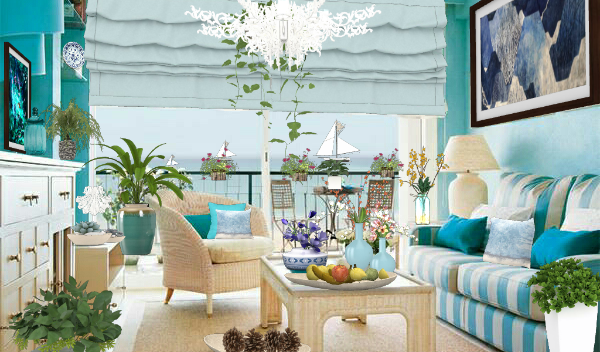 Sala de estar frente al mar