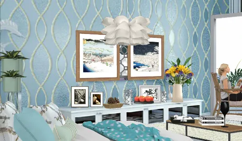 Descanso, soledad y merecidas vacaciones frente al mar. Dormitorio con sala de estar 🐚🐟💕