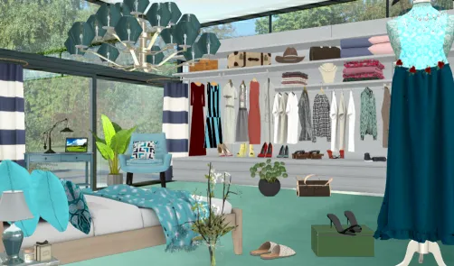 Dormitorio con vestidor
