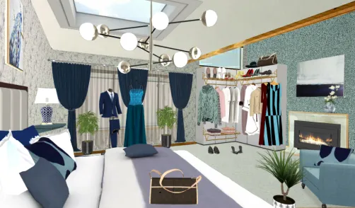 Dormitorio con vestidor