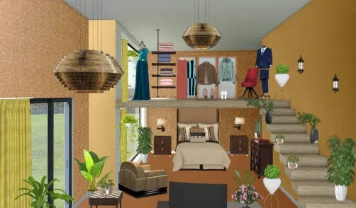 Dormitorio con vestidor en planta alta
