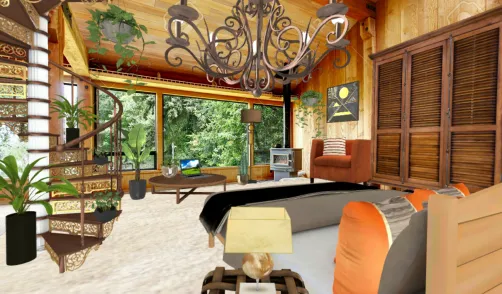 Dormitorio rústico renovado