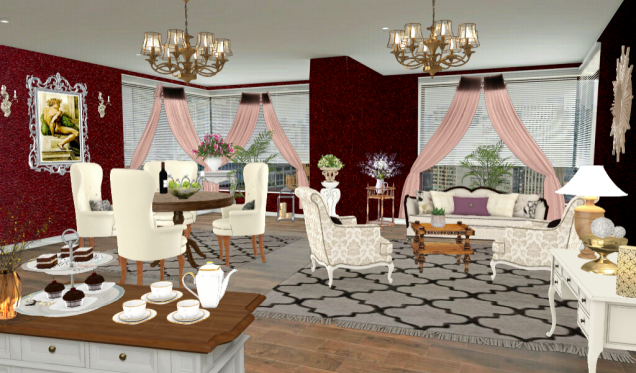 Sala de estar y comedor con estilo victoriano en pleno corazón de New York