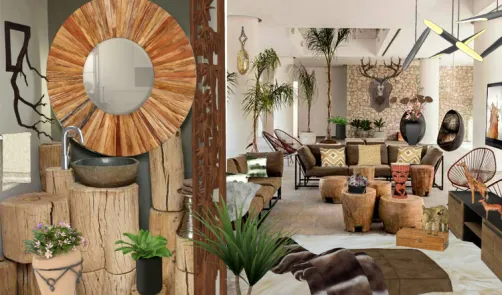 Sala de estar y tocador estilo africano