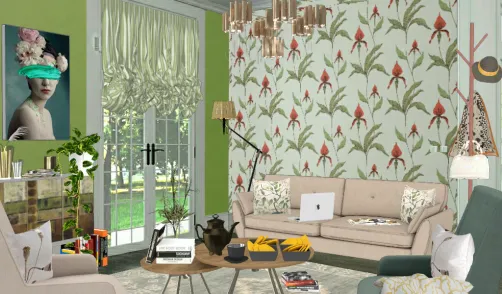 Sala de lectura con estilo blossom