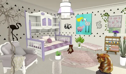 Habitación infantil con estilo oriental