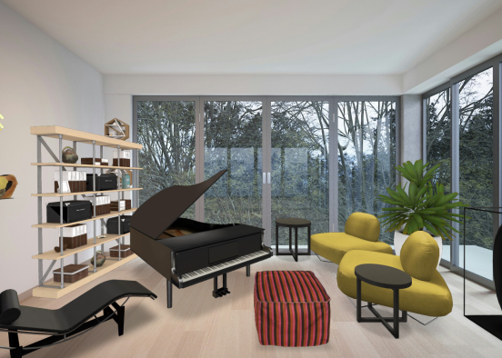 Piano room Design Rendering