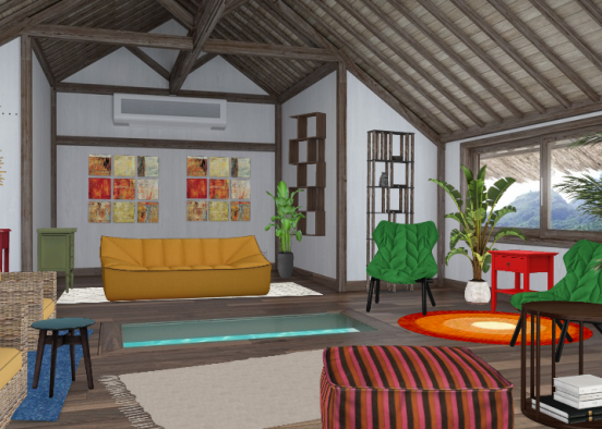 Eclectic loft Design Rendering