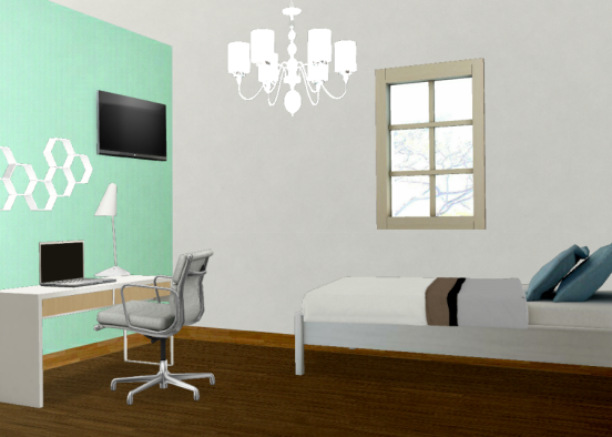Dormitorio para niñas Design Rendering