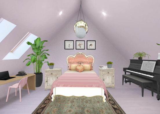 Pink and Green  Design Rendering