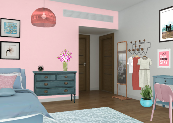 Pink and blue Design Rendering