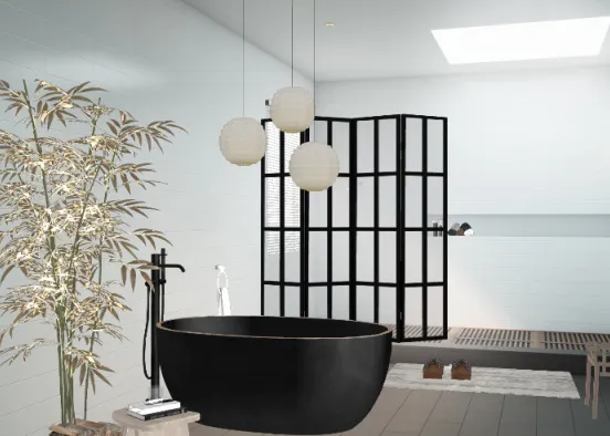 Zen bathroom  Design Rendering