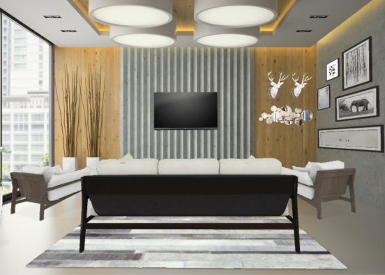 Sala elegante  Design Rendering