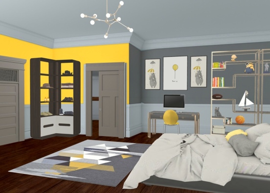 boy's bedroom  Design Rendering