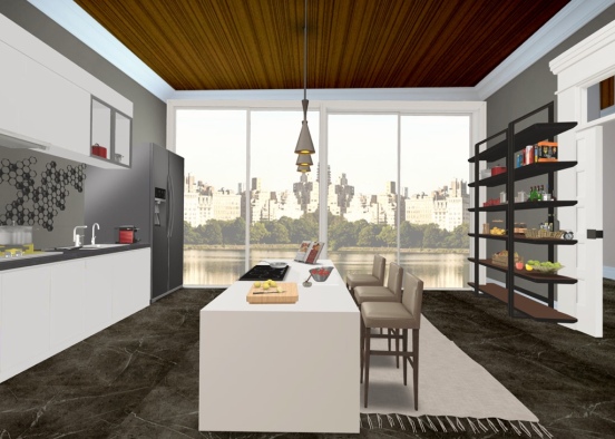 kitchen with a view  Design Rendering