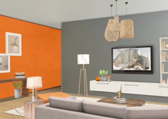 salon orange 🍊🪵🪴 Design Rendering