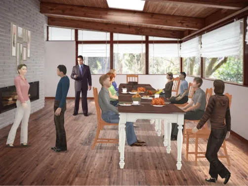 Thanksgiving dinner with the family 