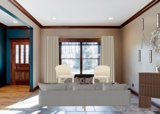 formal living room Design Rendering