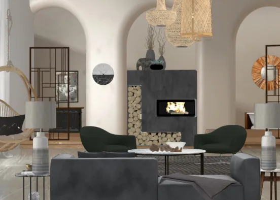Living Room ♣️ Design Rendering