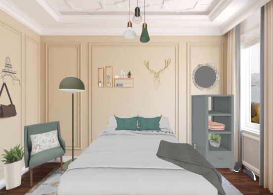 💜 modern chic bedroom 💜  Design Rendering