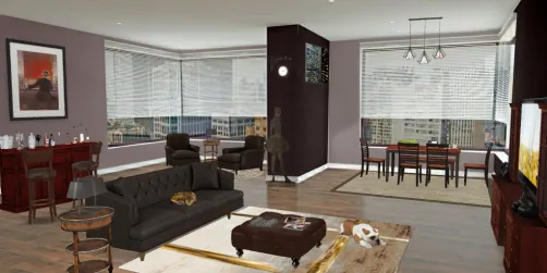 Dark leather room