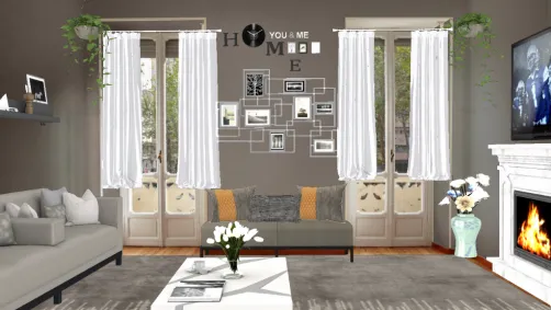#GrayLivingroom