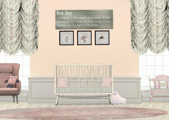 #BabyGirlBedroom 💛 Design Rendering