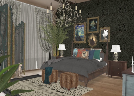 my dream bedroom  Design Rendering
