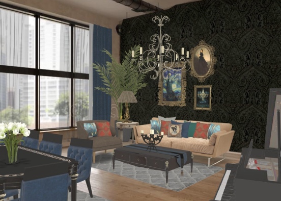 my dream living room Design Rendering