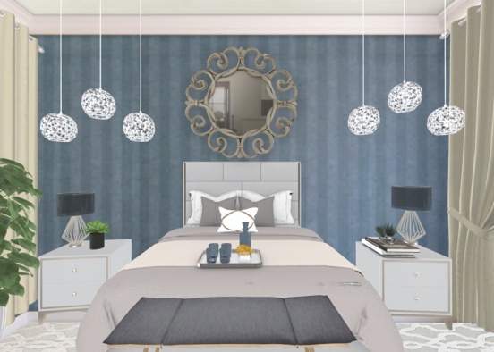 Relaxing, luxurious bedroom  Design Rendering
