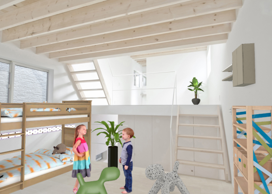Petite chambre d'enfants Design Rendering