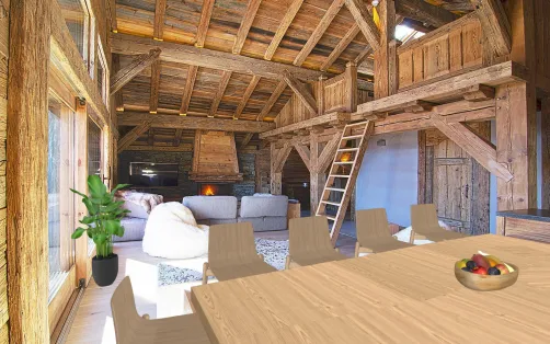 Salle à manger rustique