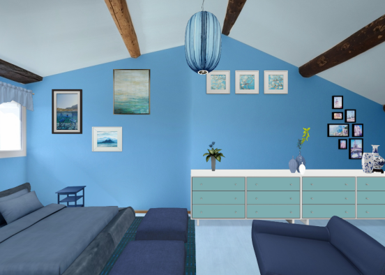 Chambre bleue 🐳 Design Rendering