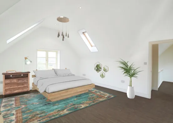 Boho Aesthetic Theme Bedroom! Design Rendering