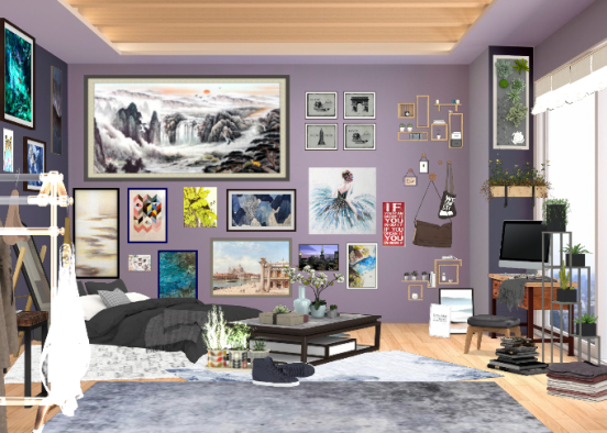 My fantasy side's cottage top bedroom Design Rendering