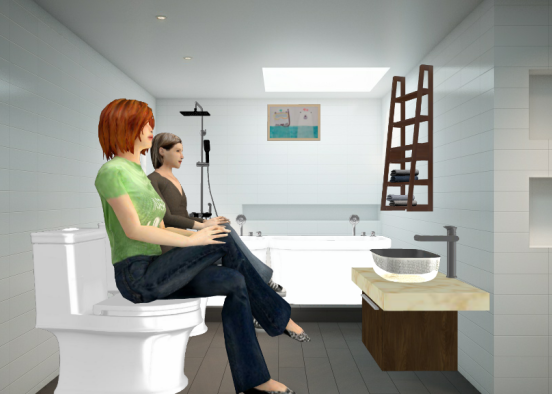 Bath time with roommates Design Rendering