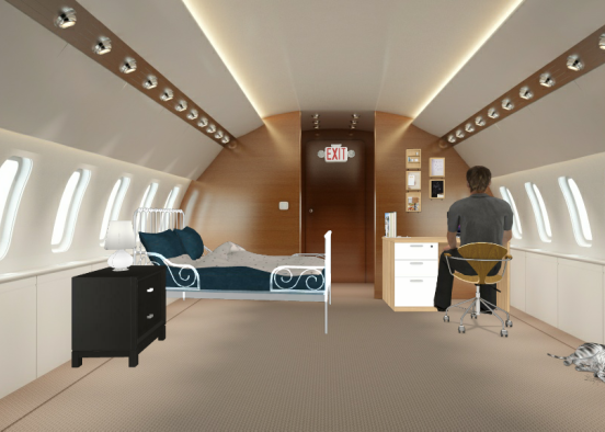 Private jet bed Design Rendering