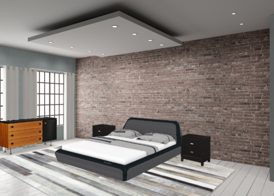 Modern  Bedroom Design Rendering