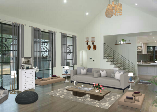 Living Room. Design Rendering