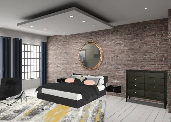 Morden bedroom Design Rendering