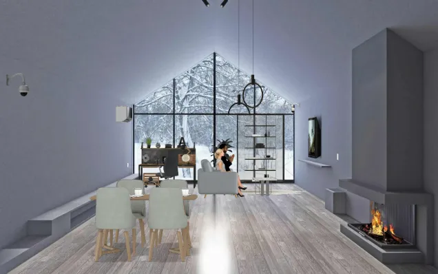 Modern living/dinning room