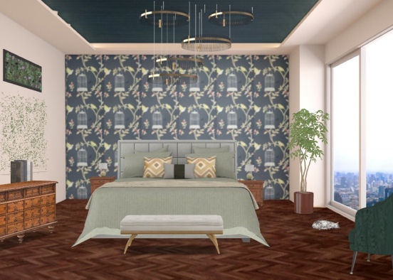 bedroom in nature  Design Rendering