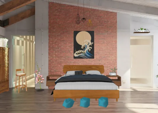 Relaxing bedroom  Design Rendering