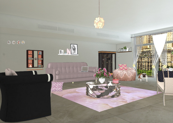 Barbie's living room Design Rendering