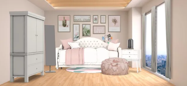 Pink Teenage bedroom