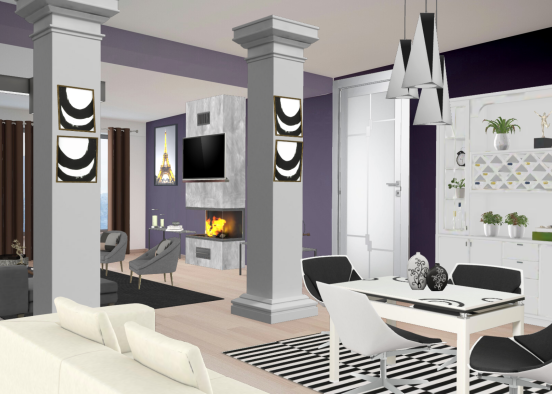 Black,white and grey Design Rendering