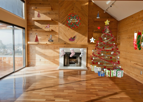 Sala de Natal classica😙😊 Design Rendering