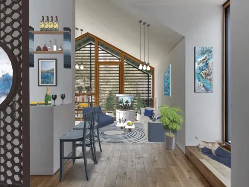 Living Room with Fish Tank